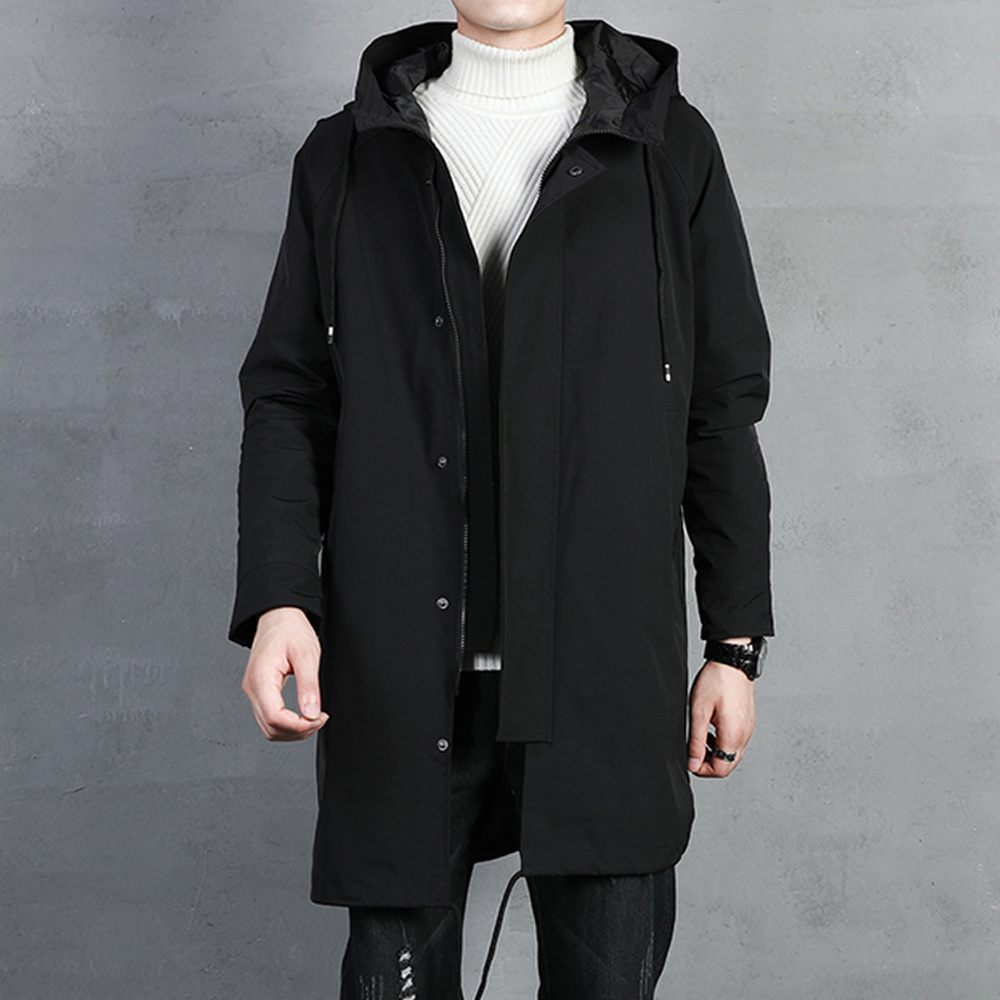 Men Trench Coat With Hood Black Hooded Windbreaker Long Coat Autumn Ourdoor Jacket Punk Style Street Trend
Men Trench Coat With Hood Black Hooded Windbreaker Long Coat Autumn Ourdoor Jacket Punk Style Street Trend