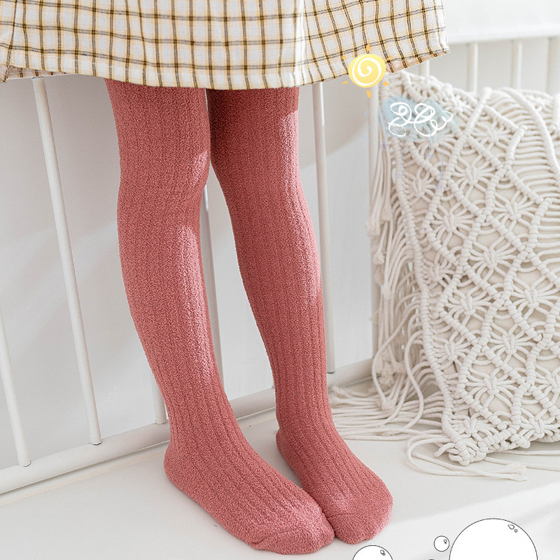 Leggings Tights Girls Stockings Winter Warm Coral Fleece Girls Extreme Soft Pantyhose for Children Solid Color Kids 221006