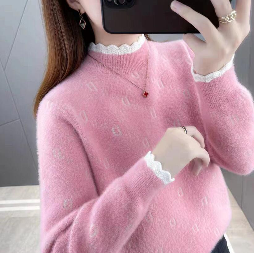 Women's Sweaters black Green Pink Half High Mink Cashmere puff Dress Sweater Office Loose Pullover Knitwear Top, 01
Women's Sweaters black Green Pink Half High Mink Cashmere puff Dress Sweater Office Loose Pullover Knitwear Top, 01