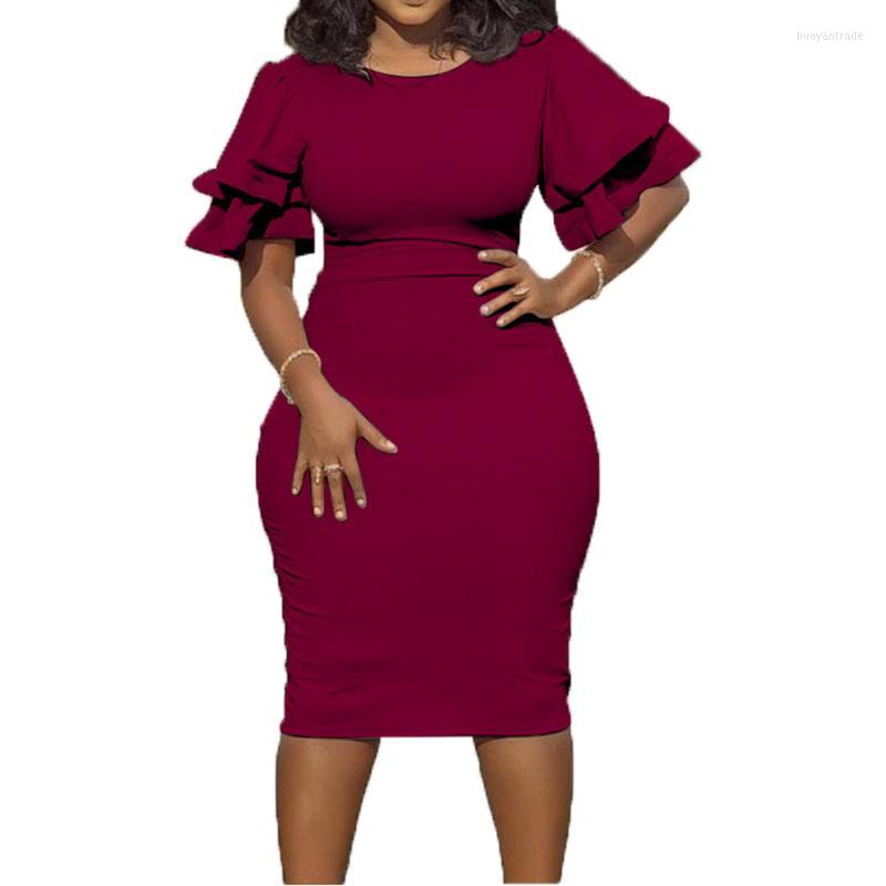 Party Dresses Women' Vintage Casual Temperament And Generous Solid Color Slim Fit Lotus Leaf Sleeve Mid-length Dress Night DressesParty, Black
Party Dresses Women' Vintage Casual Temperament And Generous Solid Color Slim Fit Lotus Leaf Sleeve Mid-length Dress Night DressesParty, Black