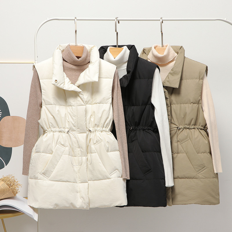 Women' Down Parkas Women Vest Down Jacket Autumn Winter Midlength Sleeveless Loose White Duck Down Coat Waistcoat Female Parkas Outwear 220930, Khaki
Women' Down Parkas Women Vest Down Jacket Autumn Winter Midlength Sleeveless Loose White Duck Down Coat Waistcoat Female Parkas Outwear 220930, Khaki