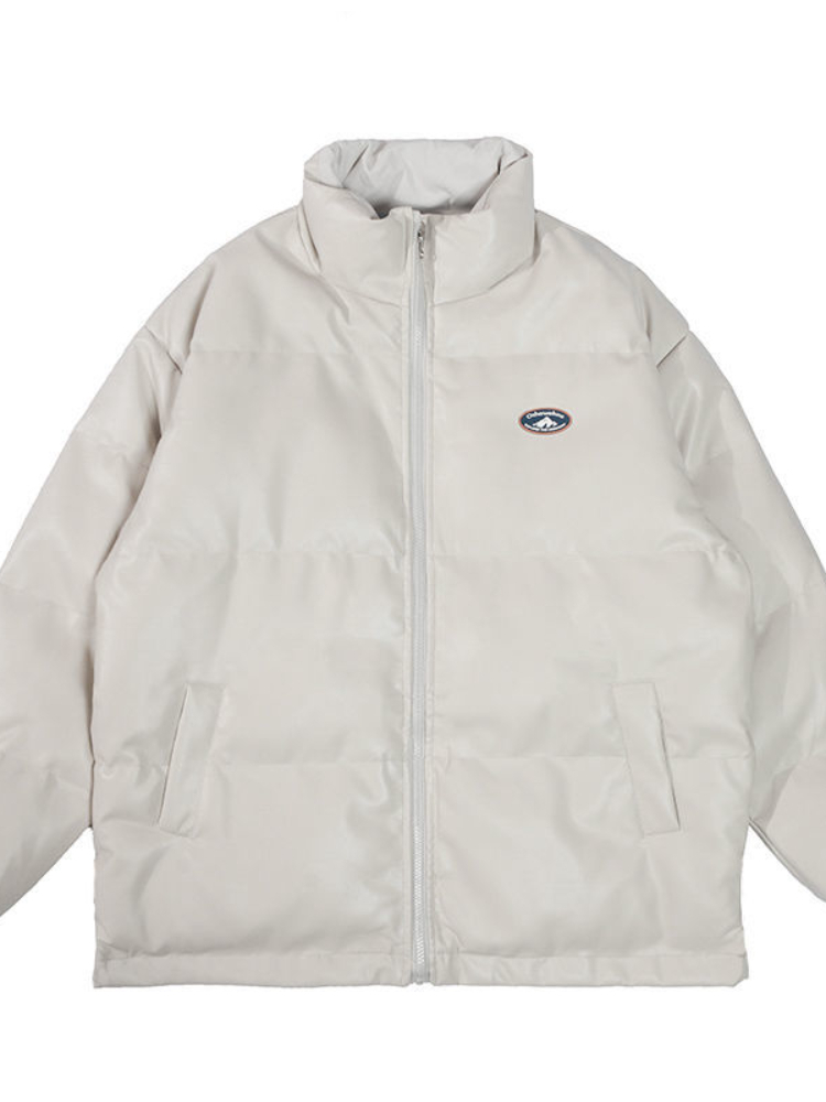 Women's Down Parkas Winter Korean Doublesided PU Padded Jacket Women Stand Collar Loose Thickd Puffer Jacket Female Black Short Parkas Outwear 22