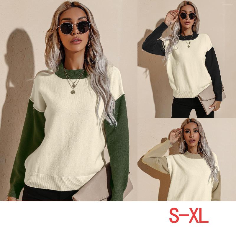Women' Sweaters Women' Pullover Sweater Autumn And Winter Contrast Color Round Neck Street Fashion Loose Long-sleeved Casual Top, Black
Women' Sweaters Women' Pullover Sweater Autumn And Winter Contrast Color Round Neck Street Fashion Loose Long-sleeved Casual Top, Black