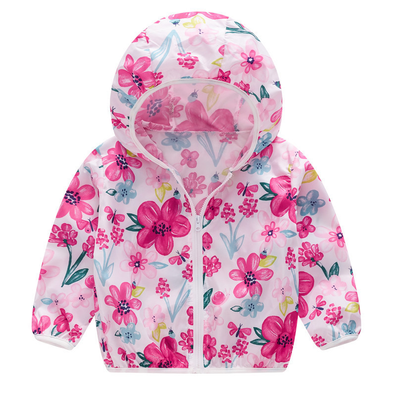 Jackets Cute Baby Girl Jacket Boy Hooded Coat Sunscreen Baby Boys Girls Long Sleeved Summer Sun Protection Kids Clothes Outwear 221006
