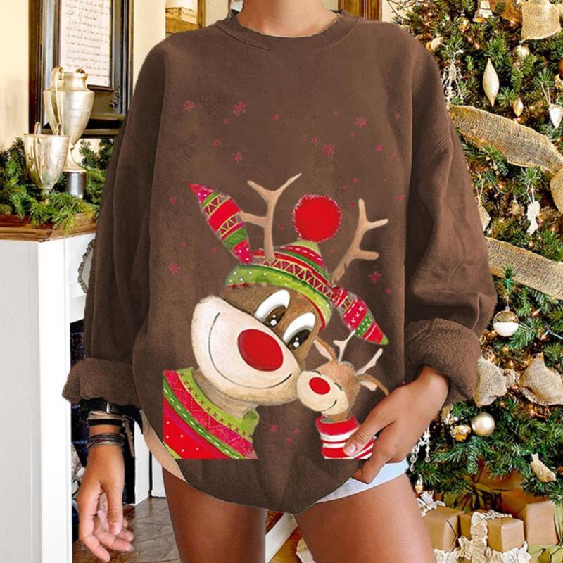 Women' Hoodies Fashion Christmas Sweatshirt Women Elk Print O Neck Casual Cute Thick Snowflake Winter Pullover Tops For Year, 01 red
Women' Hoodies Fashion Christmas Sweatshirt Women Elk Print O Neck Casual Cute Thick Snowflake Winter Pullover Tops For Year, 01 red