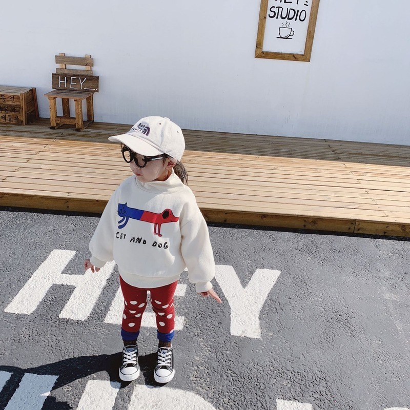 Leggings Tights Boys Girl Pants thickening points Casual Small Spots Combed Cotton Stretch Children 1 7T 221006