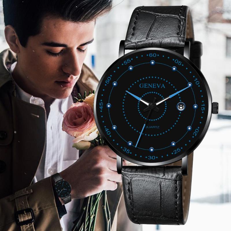 Wristwatches Herren Business Luxury Leather Quartz Watch Male Female Men Watches Stainless Steel Luminous Dial Leisure Wristwatch, Black white 
Wristwatches Herren Business Luxury Leather Quartz Watch Male Female Men Watches Stainless Steel Luminous Dial Leisure Wristwatch, Black white