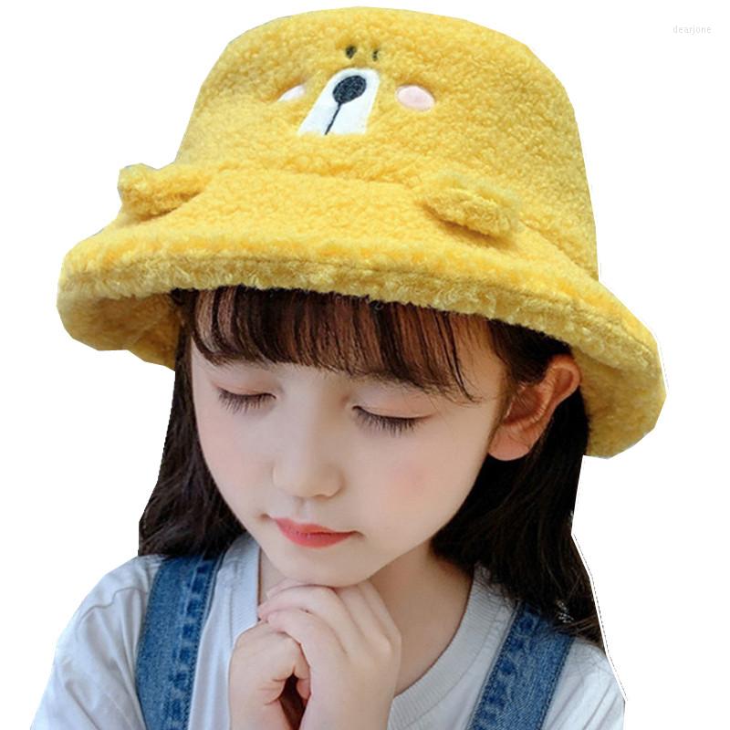 Hats 2022 Autumn Winter Plush Children's Fisherman Hat Cute Baby Cartoon Bear Embroidery Daisy Bucket Boys Girls Warm Caps, Yellow
Hats 2022 Autumn Winter Plush Children's Fisherman Hat Cute Baby Cartoon Bear Embroidery Daisy Bucket Boys Girls Warm Caps, Yellow
