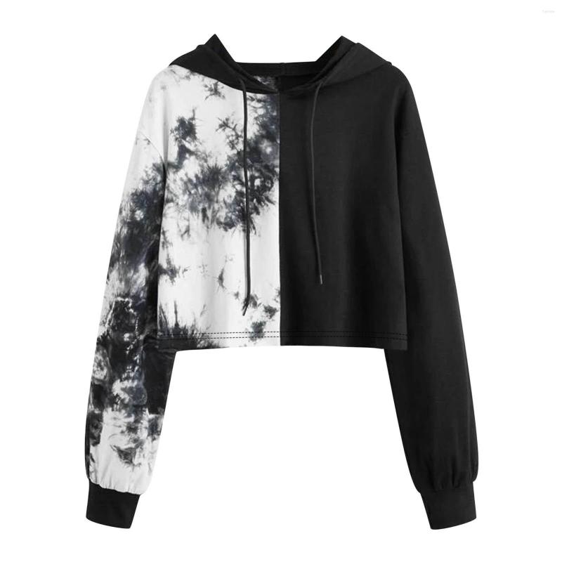 Women' Hoodies Women Long Sleeve Korean Fashion Tie-dye Print Sweatshirt Crop Top Pullover Gothic Sudaderas Con Capucha, Black
Women' Hoodies Women Long Sleeve Korean Fashion Tie-dye Print Sweatshirt Crop Top Pullover Gothic Sudaderas Con Capucha, Black