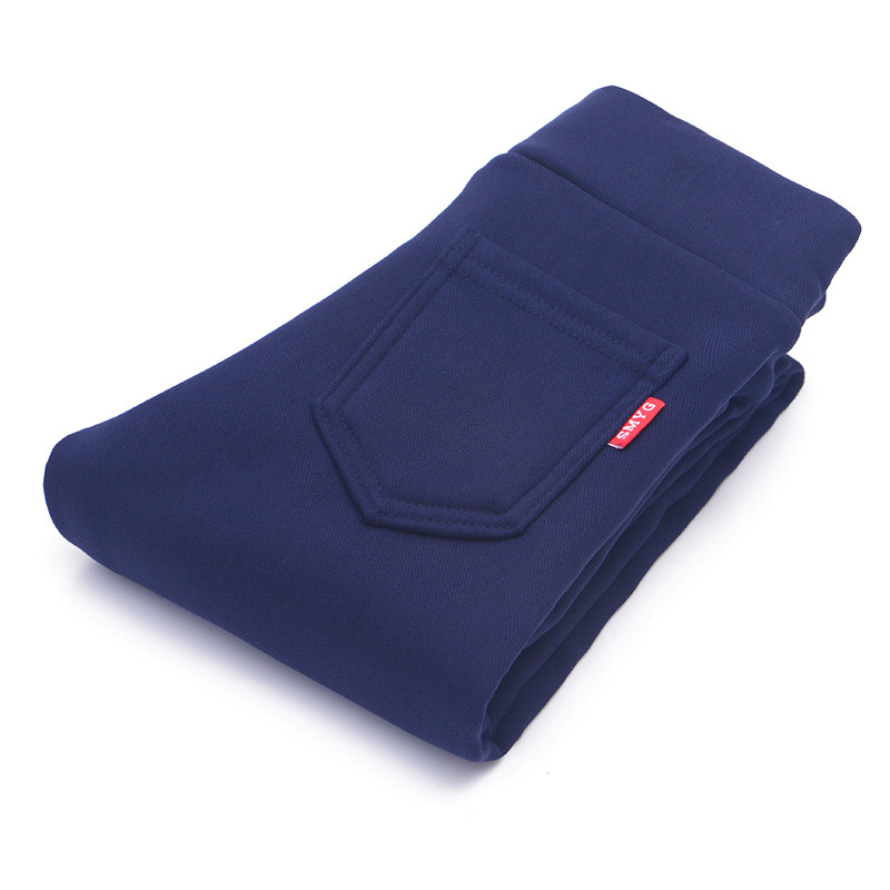 Trousers Little Girls Leggings Winter Kids Thick Velvet Leggings Pencil Pants Children Warm Trousers Baby Cotton Legging Slim Pants 412Y 2201006