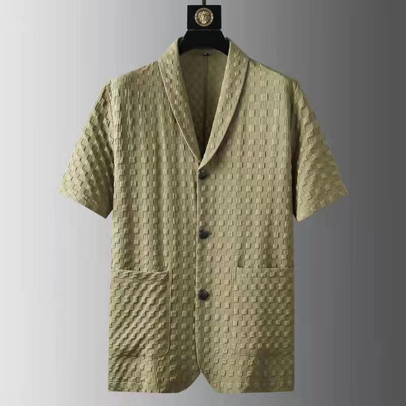 Men's Tracksuits Fashion Spring Summer Men's Casual Two Piece Sets Short Sleeve Shirts Long Pants Suit Pattern Men Casual Streetwear 221006