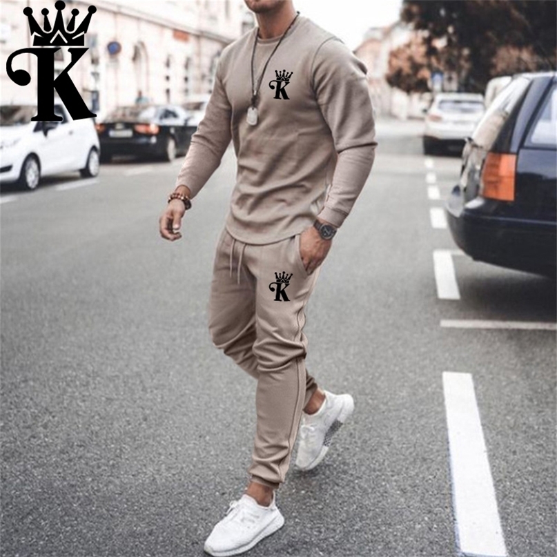 Men's Tracksuits Men Sportswear Spring Autumn All 2 Piece Sets Sports Suit T-shirtPant Sweatsuit Male Fashion Clothing Oversized 221006