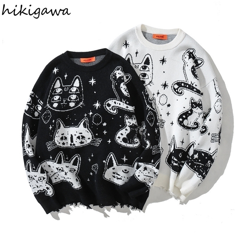 Women's Sweaters Hikigawa Sweater Women Korean Fashion Knit Pullovers Jacket Oversize Black Sweaters Streetwear Hip Top Tops Cartoon Print Jumper 221006, White
Women's Sweaters Hikigawa Sweater Women Korean Fashion Knit Pullovers Jacket Oversize Black Sweaters Streetwear Hip Top Tops Cartoon Print Jumper 221006, White