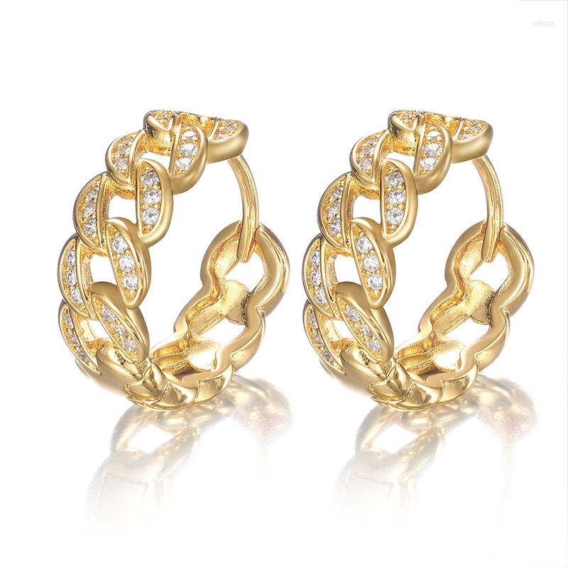 Stud Earrings 1 Pair Hip Hop 3A CZ Stone Paved Bling Iced Out Cuban Chain Hoop Earring For Men Rapper Jewelry Gifts
Stud Earrings 1 Pair Hip Hop 3A CZ Stone Paved Bling Iced Out Cuban Chain Hoop Earring For Men Rapper Jewelry Gifts