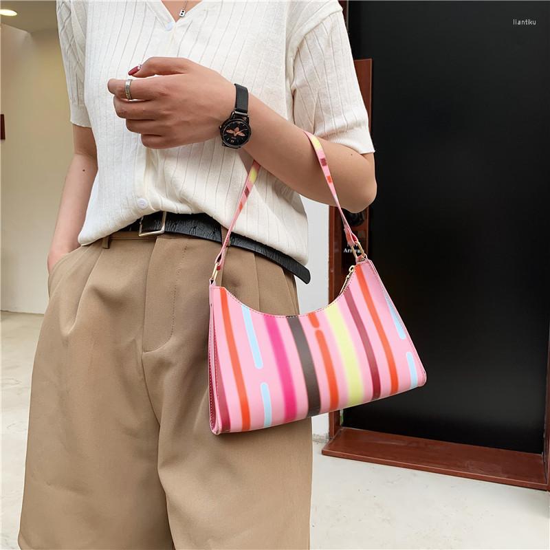 Evening Bags 2022 Designer Spring And Summer Color Striped Shoulder Bag Underarm Sweet Wind Casual All-match Female, C2
Evening Bags 2022 Designer Spring And Summer Color Striped Shoulder Bag Underarm Sweet Wind Casual All-match Female, C2