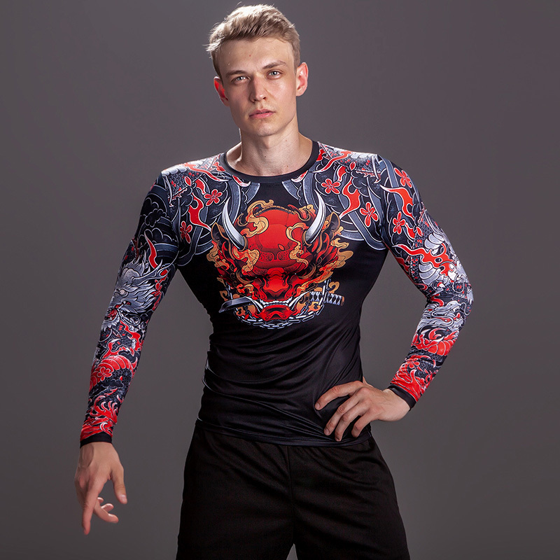 Men's Tracksuits 2/3PCS Men Tracksuit Compression Set Workout Sportswear Gym Clothing Fitness Long Sleeve Tight Top Waist Leggings Sports Suits 2