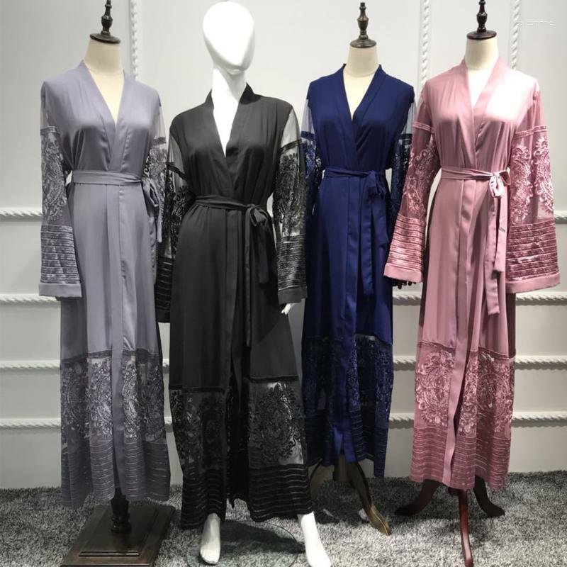Women' Blouses Plus Size Velvet Lace Mesh Kimonos Mujer Long Abaya Dubai Boho Women Maxi Cardigan Blouse Roupa Turkish Islamic Clothing, Gray
Women' Blouses Plus Size Velvet Lace Mesh Kimonos Mujer Long Abaya Dubai Boho Women Maxi Cardigan Blouse Roupa Turkish Islamic Clothing, Gray