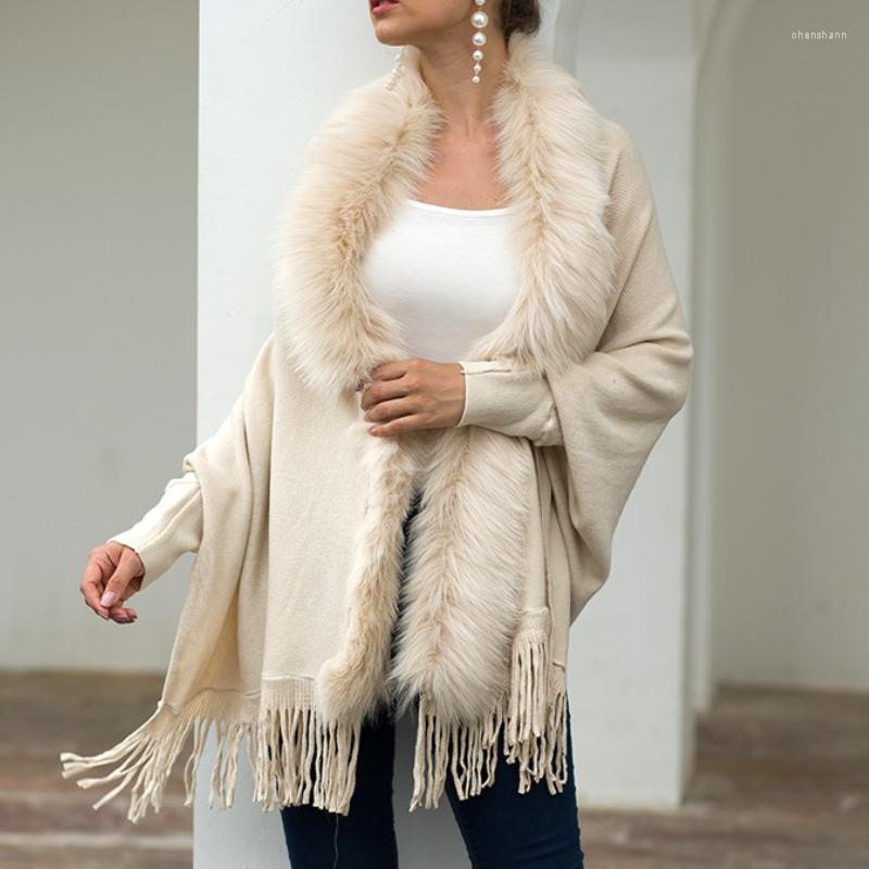 Women's Knits Fake Fur Collar Cardigan Poncho Tassel Solid Coat 2022 Women Casual Loose Shawl Robe Purple Gorgeous Oversized, Gray
Women's Knits Fake Fur Collar Cardigan Poncho Tassel Solid Coat 2022 Women Casual Loose Shawl Robe Purple Gorgeous Oversized, Gray