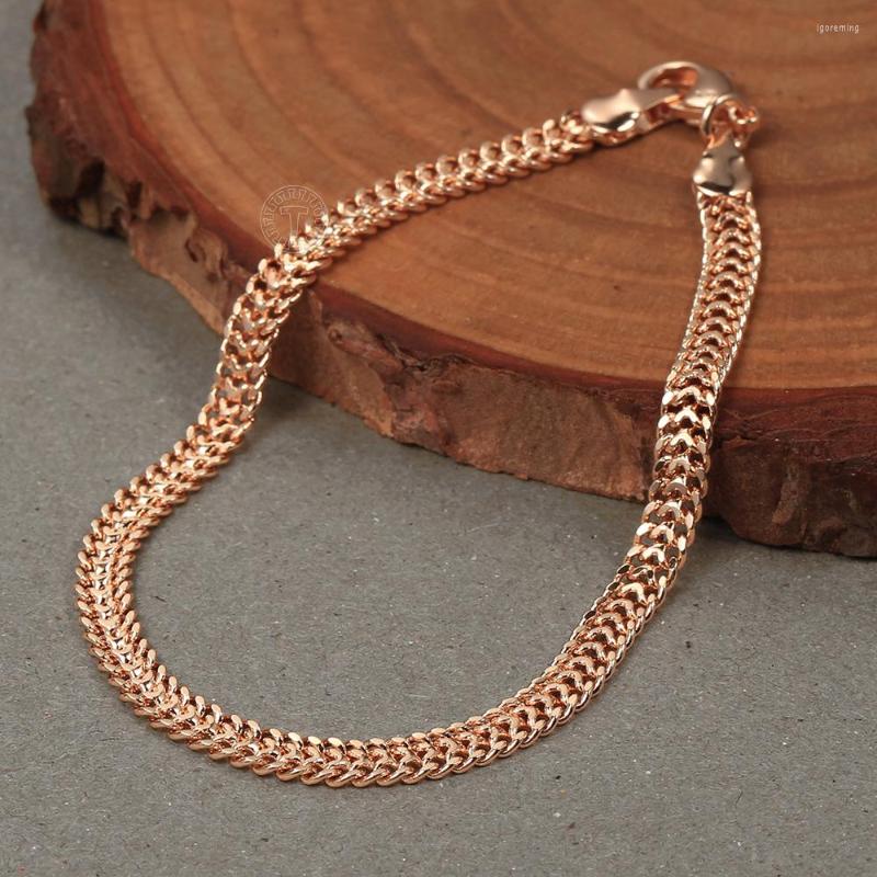 Link Bracelets 4.5mm 585 Rose Gold Color Foxtail Chain For Women Girls Weaving Bracelet 20cm Wrist Jewelry Gifts DCB67
Link Bracelets 4.5mm 585 Rose Gold Color Foxtail Chain For Women Girls Weaving Bracelet 20cm Wrist Jewelry Gifts DCB67