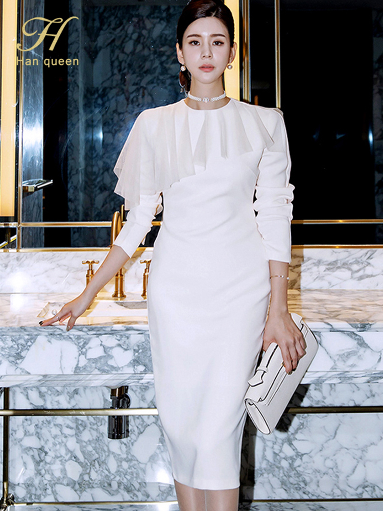 Work Dresses H Han Queen Autumn Elegant Fashion White Slim Vintage Pencil Dress Womens Simple Bodycon Profession Dresses Casual Party Vestido 221006
Work Dresses H Han Queen Autumn Elegant Fashion White Slim Vintage Pencil Dress Womens Simple Bodycon Profession Dresses Casual Party Vestido 221006