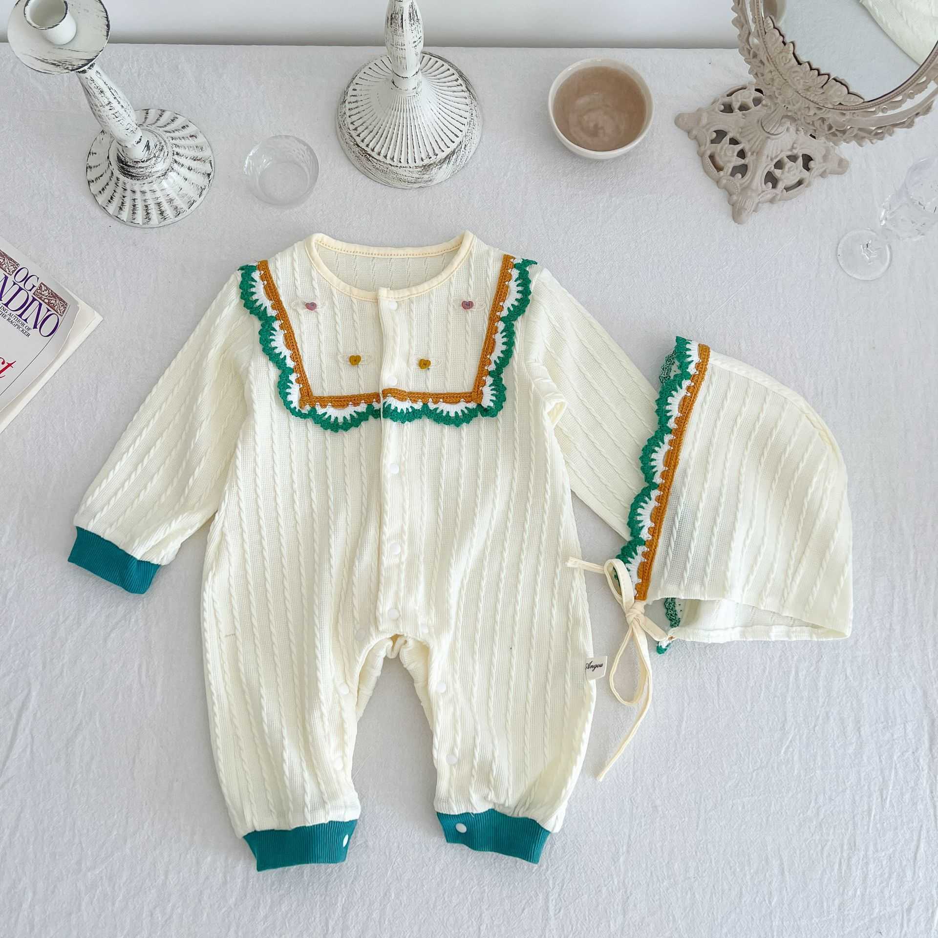 Rompers 2022 Autumn New Toddler Girl Pit Striped Cardigan Long Sleeve Romper And Lace Drawstring Hat Infant Boy Cotton Jumpsuit Clothing J220922, Apricot.
Rompers 2022 Autumn New Toddler Girl Pit Striped Cardigan Long Sleeve Romper And Lace Drawstring Hat Infant Boy Cotton Jumpsuit Clothing J220922, Apricot.