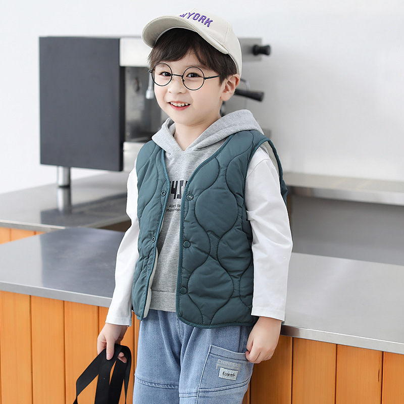 Waistcoat Korean Style Baby Vest Soft Cottonpadded Autumn Winter Baby Clothes Vests Boy Girls Jacket Kids Clothes 08Y Baby Fleece Vest 221006