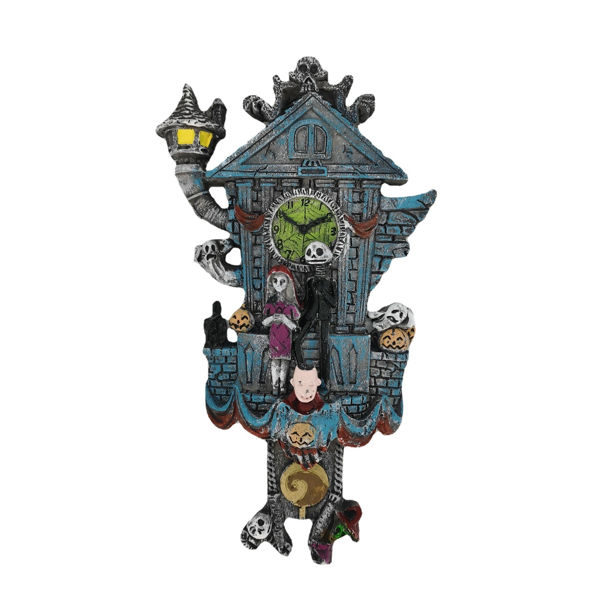 Other Home Decor Halloween Wall Clock Nightmare Cuckoo Tim Burton s The Night Mare Before Christmas Ornaments Pendulum Jack Sally 8342520