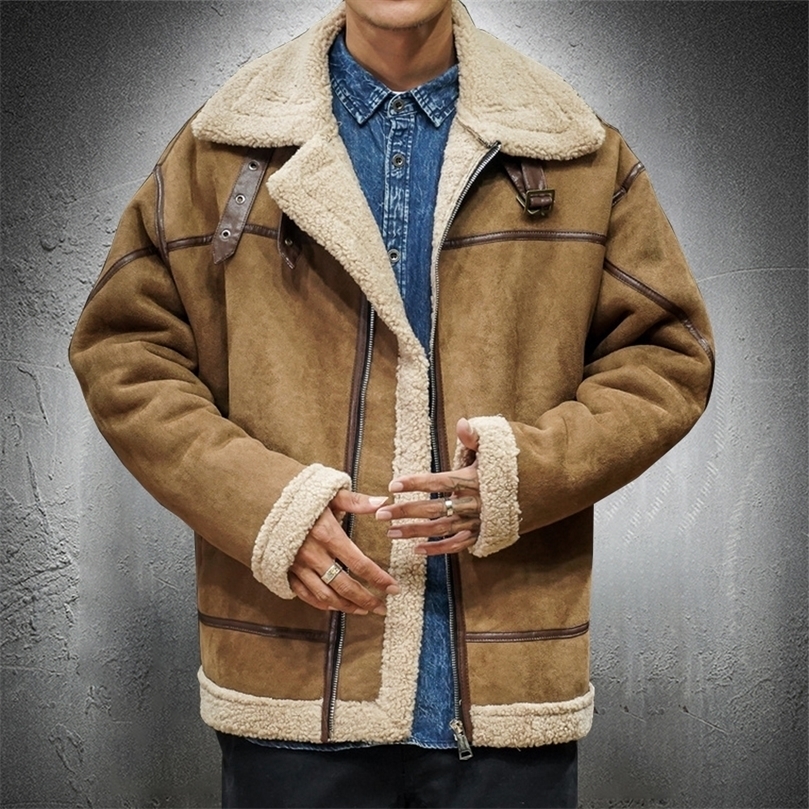 Mens Down Parkas Sherpa Jacket Men Turndown Collar Men Fur Lined High Quality Korean Fashion Loose Fit Winter Jackets High Street Clothes Trends 2201006, Khaki
Mens Down Parkas Sherpa Jacket Men Turndown Collar Men Fur Lined High Quality Korean Fashion Loose Fit Winter Jackets High Street Clothes Trends 2201006, Khaki