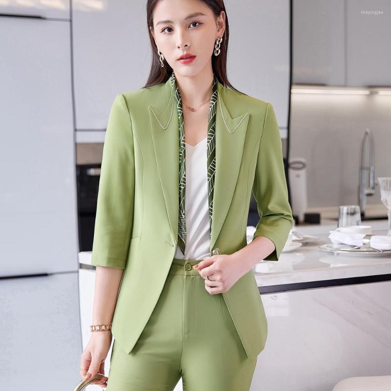 Women' Two Piece Pants Green Professional Fashion Overalls Temperament Half Sleeve Formal Suit Jacket Seven-point Middle Women' In, Green suit pants
Women' Two Piece Pants Green Professional Fashion Overalls Temperament Half Sleeve Formal Suit Jacket Seven-point Middle Women' In, Green suit pants