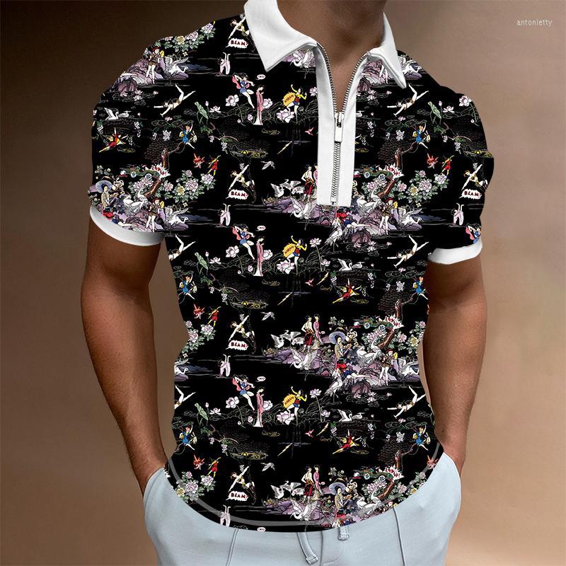 Men's Polos Flowers Stripe Solid Colors 3D All Over Printed Zipper Polo Shirt Summer Streetwear Casual Short Sleeve Hipster Men Clothing, Pl315
Men's Polos Flowers Stripe Solid Colors 3D All Over Printed Zipper Polo Shirt Summer Streetwear Casual Short Sleeve Hipster Men Clothing, Pl315