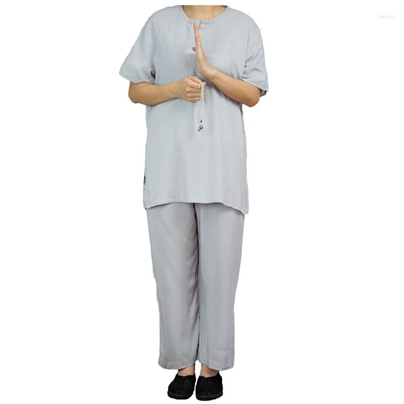 Ethnic Clothing Fanlin Monks And Lay Men's Summer Thin Short Sleeved Pajamas Set Comfortable Breathable Women's Cotton Silk
Ethnic Clothing Fanlin Monks And Lay Men's Summer Thin Short Sleeved Pajamas Set Comfortable Breathable Women's Cotton Silk