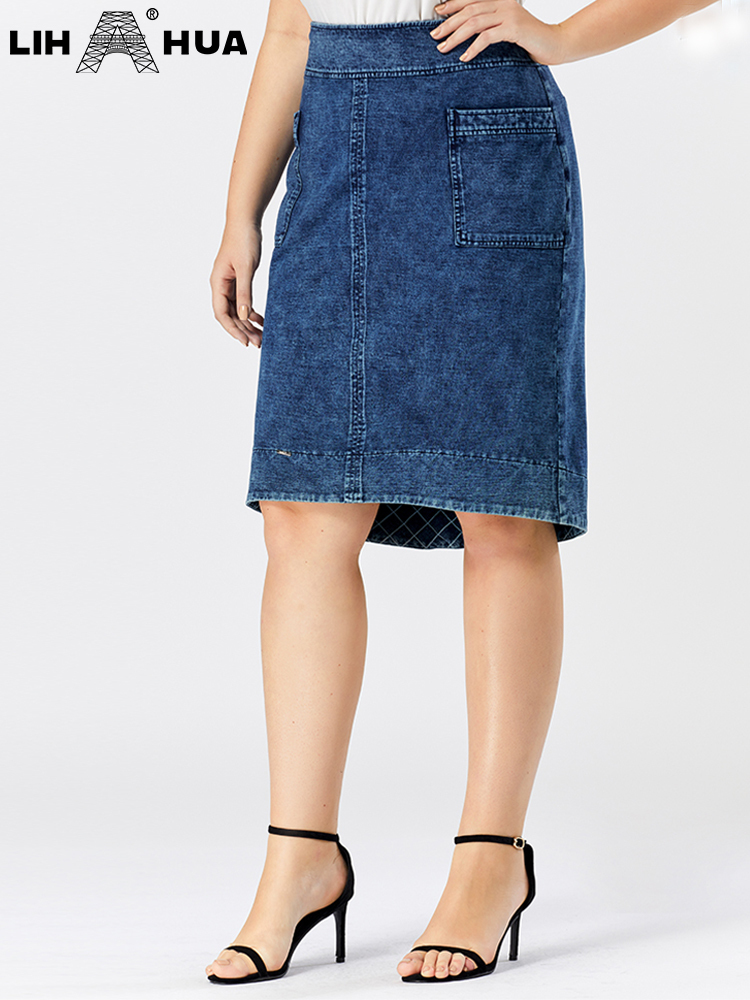 Plus size Dresses LIH HUA Women's Plus Size Denim Skirt Spring High Stretch Slim Pocket Skirt Casual Fashion Skirt 221006, Blue
Plus size Dresses LIH HUA Women's Plus Size Denim Skirt Spring High Stretch Slim Pocket Skirt Casual Fashion Skirt 221006, Blue