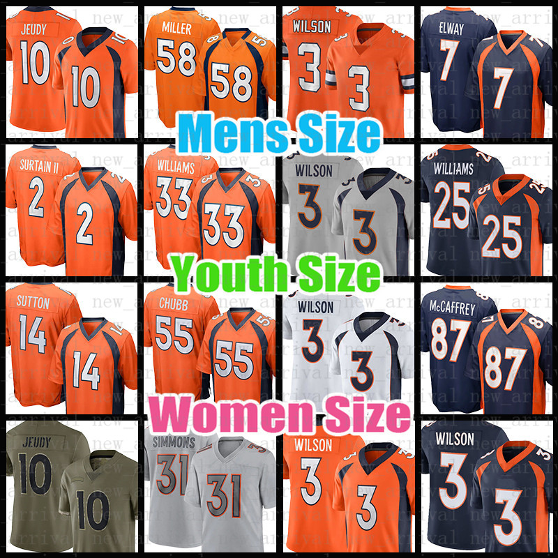 Russell Wilson Broncos Football Jersey Pat Patrick Surtain II Justin Simmons Jerry Jeudy Javonte Williams Brandon McManus Noah Fant Andrew Beck Tim Patrick Locke, Women(size:s-xxl)ym
Russell Wilson Broncos Football Jersey Pat Patrick Surtain II Justin Simmons Jerry Jeudy Javonte Williams Brandon McManus Noah Fant Andrew Beck Tim Patrick Locke, Women(size:s-xxl)ym