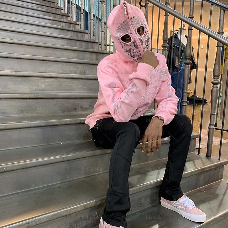 Womens Y2K Rhinestone Skeleton zip Oversized Sweatshirts 2022 autumn Goth Hoodies Grunge Pink Hooded Jacket Streetwear
Womens Y2K Rhinestone Skeleton zip Oversized Sweatshirts 2022 autumn Goth Hoodies Grunge Pink Hooded Jacket Streetwear