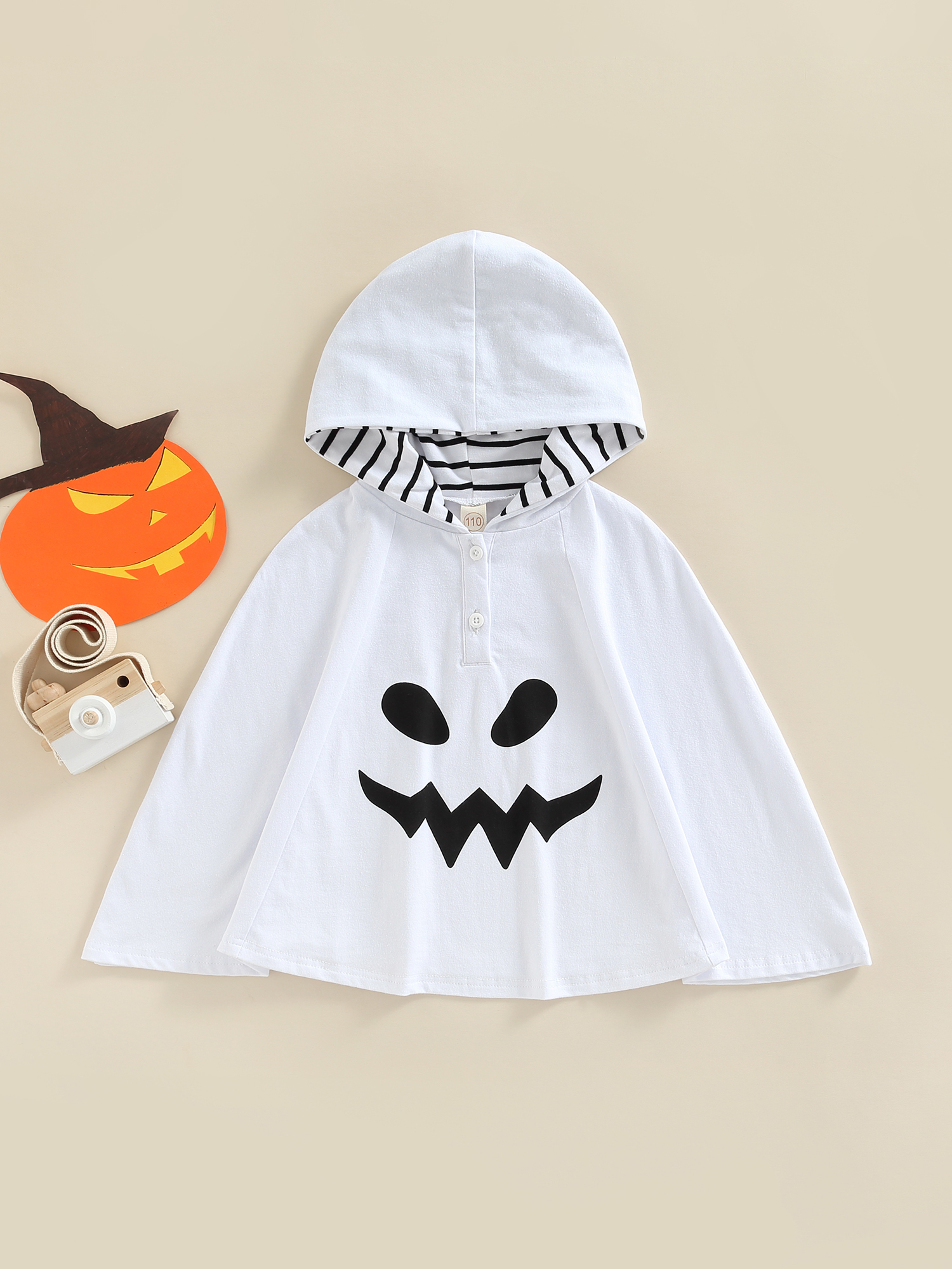 Jackets Toddler Kids Baby Girl Boy Halloween Costume Ghost Hooded Cloak Robe Cape Hat Blanket Funny Cosplay Clothes 2201006