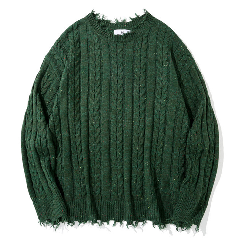Men Sweaters Loose Knitted Sweater Long Sleeve Ripped Jumper Pullover Oversized Autumn Winter Men Clothing Fashion, Green
Men Sweaters Loose Knitted Sweater Long Sleeve Ripped Jumper Pullover Oversized Autumn Winter Men Clothing Fashion, Green