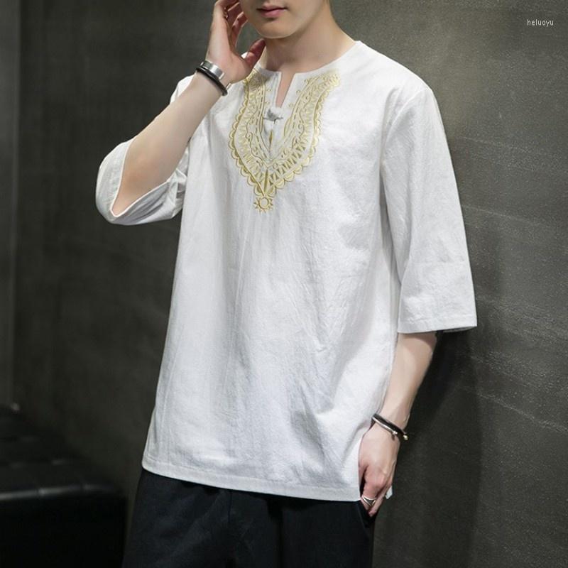 Men's T Shirts Style Chinese Embroidery Shirt Men V-Neck Short Sleeve Summer Vintage White Tops Leisure Loose Male Plus Size 5XL, Black
Men's T Shirts Style Chinese Embroidery Shirt Men V-Neck Short Sleeve Summer Vintage White Tops Leisure Loose Male Plus Size 5XL, Black