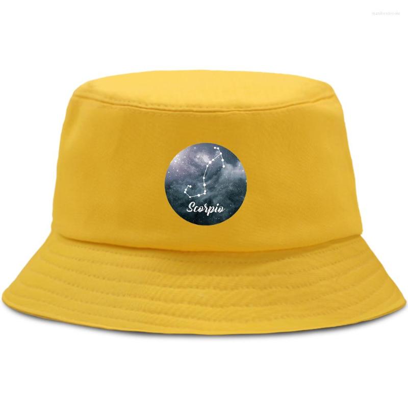 Berets 12 Constellations Scorpio Bucket Hats Vintage Cap Summer Men's Panama Caps Woman And Men Chapeau Street Fishing Fisherman Hat, Beige
Berets 12 Constellations Scorpio Bucket Hats Vintage Cap Summer Men's Panama Caps Woman And Men Chapeau Street Fishing Fisherman Hat, Beige