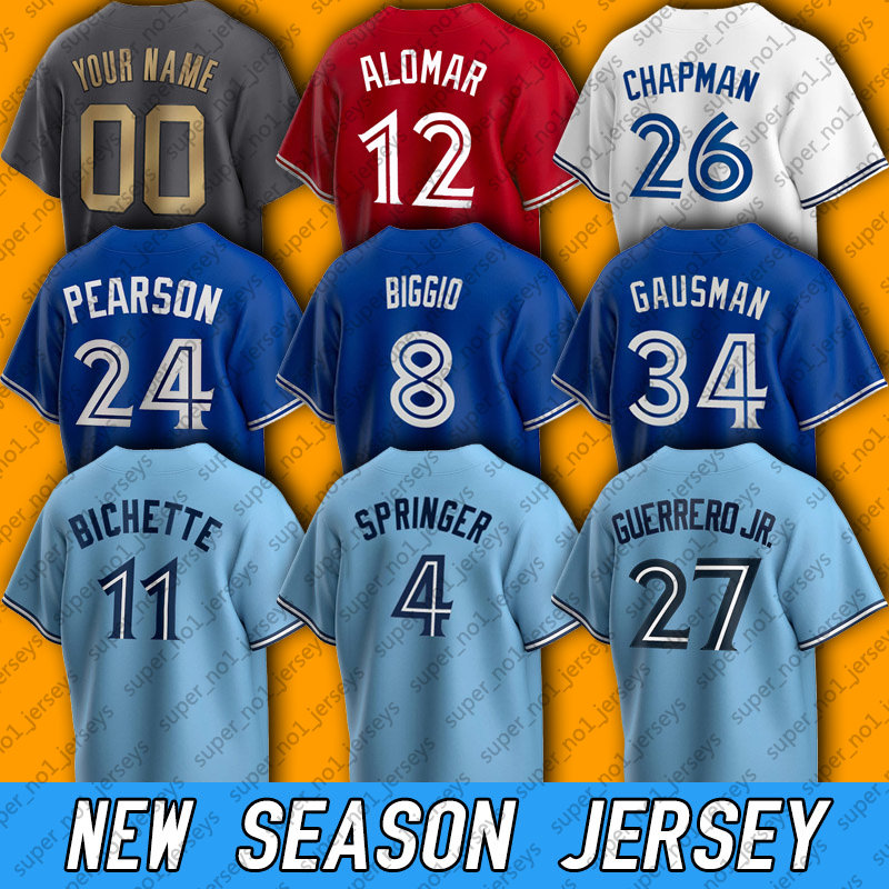 11 Bo Bichette Jersey Baseball Toronto Vladimir Guerrero Jr Alek Manoah Matt Chapman George Springer Jerseys Kevin Gausman Blue Jose Berrios Espinal Alejandro Kirk, Man custom jersey (ln)
11 Bo Bichette Jersey Baseball Toronto Vladimir Guerrero Jr Alek Manoah Matt Chapman George Springer Jerseys Kevin Gausman Blue Jose Berrios Espinal Alejandro Kirk, Man custom jersey (ln)