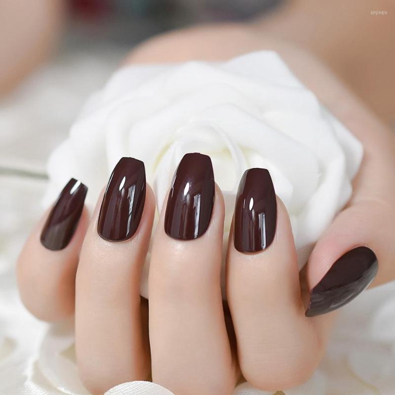 False Nails 24Pcs Chocolate Medium Candy Coffin Classic Design Acrylic DIY Nail Art Full Cover Manicure, Z984
False Nails 24Pcs Chocolate Medium Candy Coffin Classic Design Acrylic DIY Nail Art Full Cover Manicure, Z984