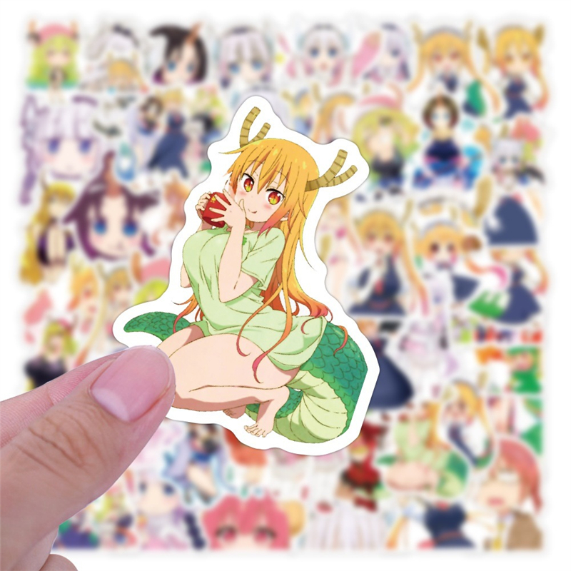 50PCS Anime Miss Kobayashi's Dragon Maid Sticker Graffiti Kids Toy Skateboard car Motorcycle Bicycle Sticker Decals Wholesale