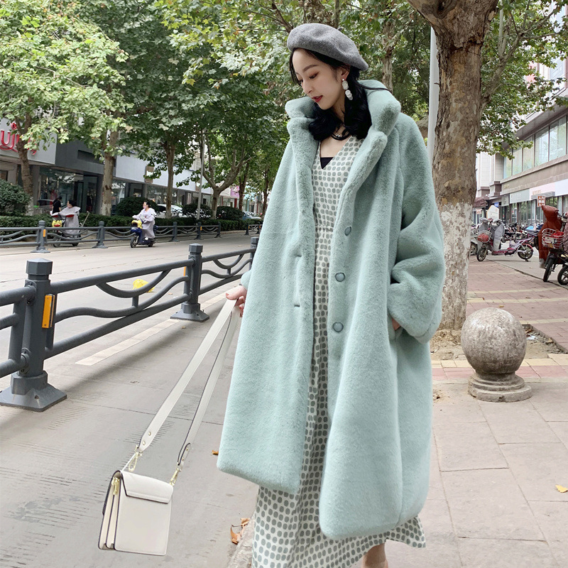 Women's Fur Faux Fur Women Winter Warm Faux Fur Coat Thick Women Long Coat Stand Collar Women Warm Faux Lamb Wool Coat Casaco Feminino 220930
