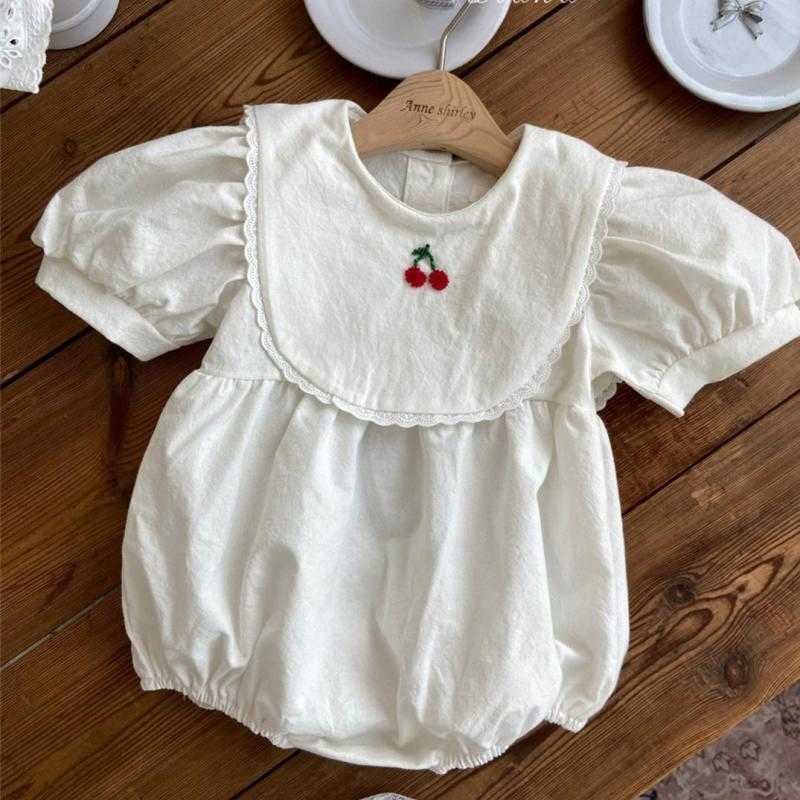 Rompers Newborn Baby Girl Summer Simple Cherry Embroidery Puff Sleeves Jumpsuit Solid New Cotton Bodysuit One Piece Girls Outfits J220922, Beige
Rompers Newborn Baby Girl Summer Simple Cherry Embroidery Puff Sleeves Jumpsuit Solid New Cotton Bodysuit One Piece Girls Outfits J220922, Beige