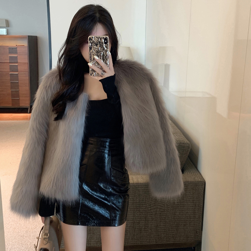 Women's Fur Faux Fur MEXZT Fashion Harajuku Faux Fur Coat Women Winter Korean Slim Leather Jacket Female Casual Natural Color Open Stitch Coat 220930, Gray
Women's Fur Faux Fur MEXZT Fashion Harajuku Faux Fur Coat Women Winter Korean Slim Leather Jacket Female Casual Natural Color Open Stitch Coat 220930, Gray