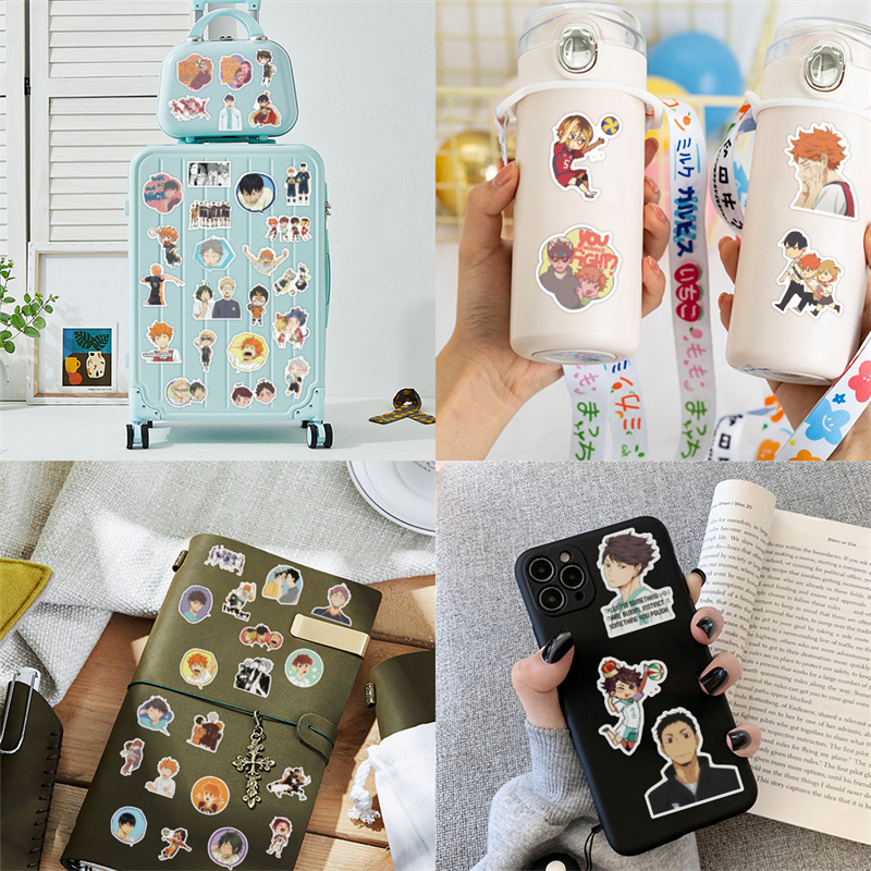 50PCS Anime Haikyuu Stickers Pack For DIY Laptop Phone Guitar Suitcase Skateboard PS4 Toy Volleyball Teenager Haikyuu Sticker