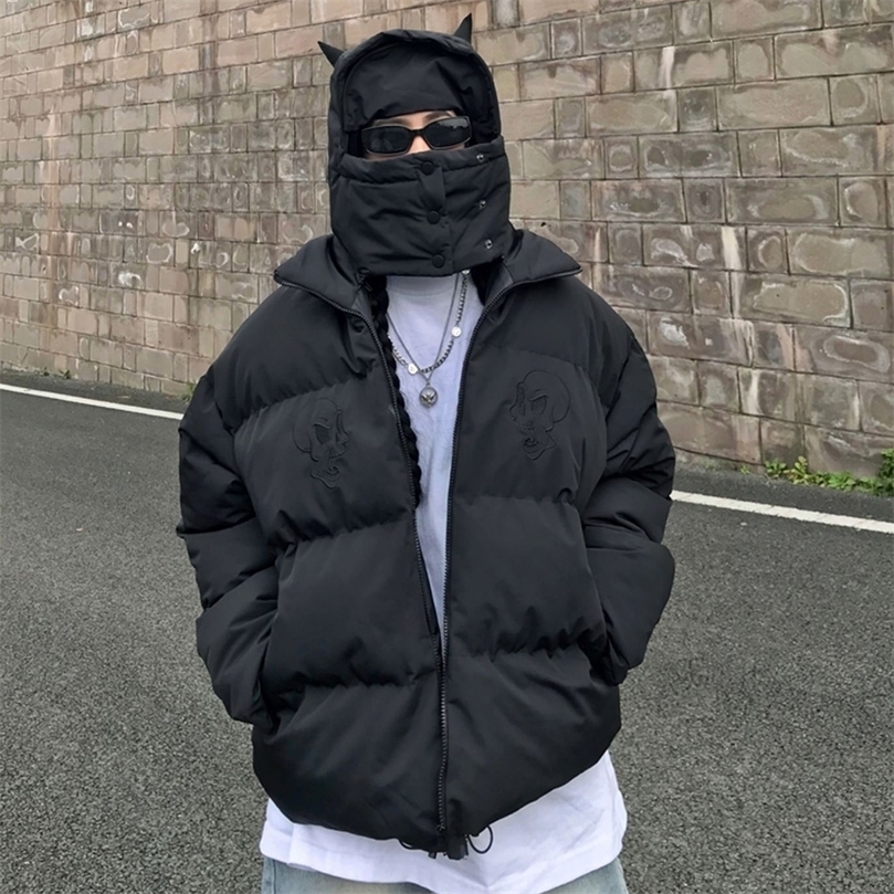 Mens Down Parkas Men Hip Hop Parka Skull Embroidered Mens Warm Coat Streetwear Thicken Coats Male Winter Outwear Horn Masked Hooded Padded Parkas 2201006, Black
Mens Down Parkas Men Hip Hop Parka Skull Embroidered Mens Warm Coat Streetwear Thicken Coats Male Winter Outwear Horn Masked Hooded Padded Parkas 2201006, Black