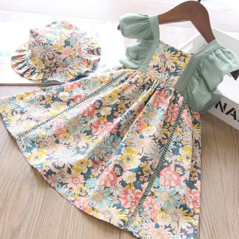 Girl Dresses Summer Girls Dress Send Hat Fashion Korean Style Ruffle Sleeve Sweet Floral Princess Casual Toddler Children Clothing, As the picture
Girl Dresses Summer Girls Dress Send Hat Fashion Korean Style Ruffle Sleeve Sweet Floral Princess Casual Toddler Children Clothing, As the picture