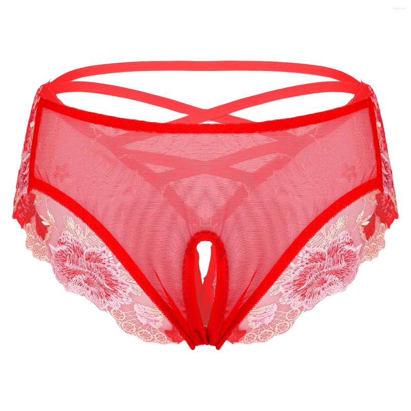 Women's Panties Women's Sexy Lingerie Open Crotch Underwear Lady's Flower Embroidery Crotchless Lace See-through Mesh Briefs, White
Women's Panties Women's Sexy Lingerie Open Crotch Underwear Lady's Flower Embroidery Crotchless Lace See-through Mesh Briefs, White