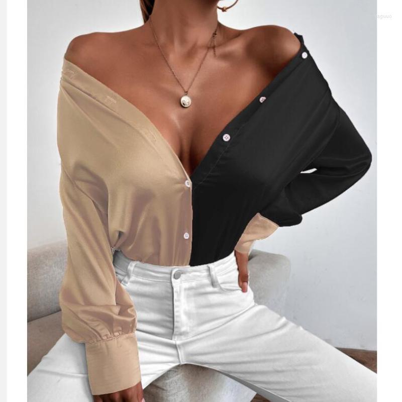 Women' Blouses Silk Satin Women Shirt Loose Casual Top Button Up Office Ladies 2022 Autumn Long Sleeve Blouse Fashion Tops Chemise 22651, 2060
Women' Blouses Silk Satin Women Shirt Loose Casual Top Button Up Office Ladies 2022 Autumn Long Sleeve Blouse Fashion Tops Chemise 22651, 2060