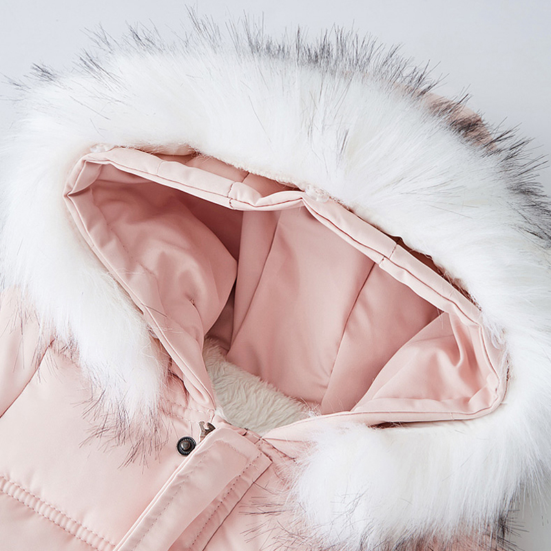 Footies Ircomll Thick Warm Infant Baby Jumpsuit Hooded Inside Fleece Boy Girl Winter Autumn Overalls Children Outerwear Kids Snowsuit 221006